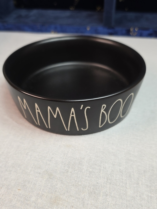 Rae Dunn Other - Rae Dunn Black "Mama's Boo" Cat or Dog Bowl